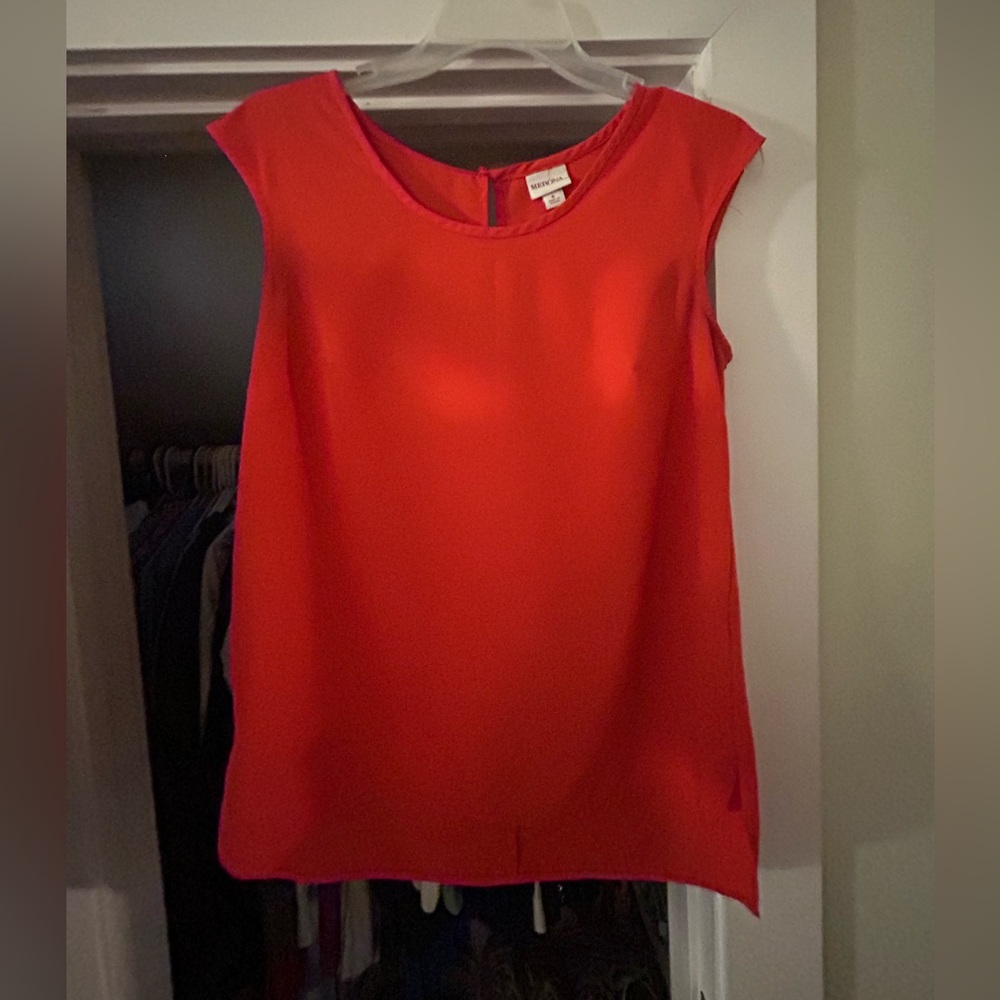 Merona Bright Red Sleeveless Blouse